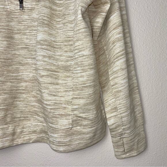 Lularoe Rise Sweatshirt Size Large Tan Persistent Half Zip Pull Over Fleece - Picture 9 of 16
